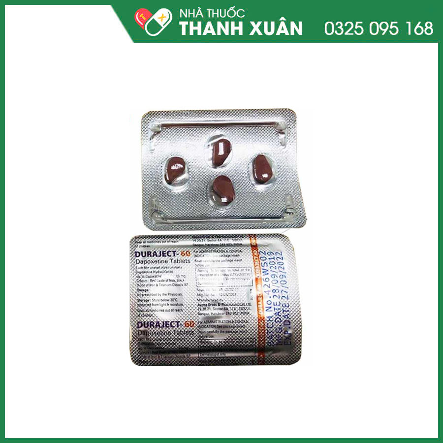 Duraject-60 thuốc điều trị xuất tinh sớm và kiểm soát hiện tượng xuất tinh